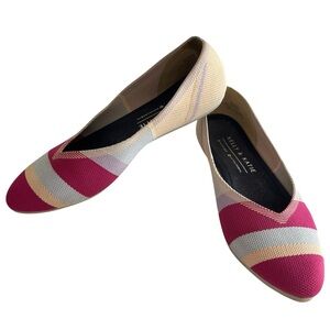 Kelly & Katie Jayde Knit Flats Women’s 7 Multicolor Striped Washable Shoes